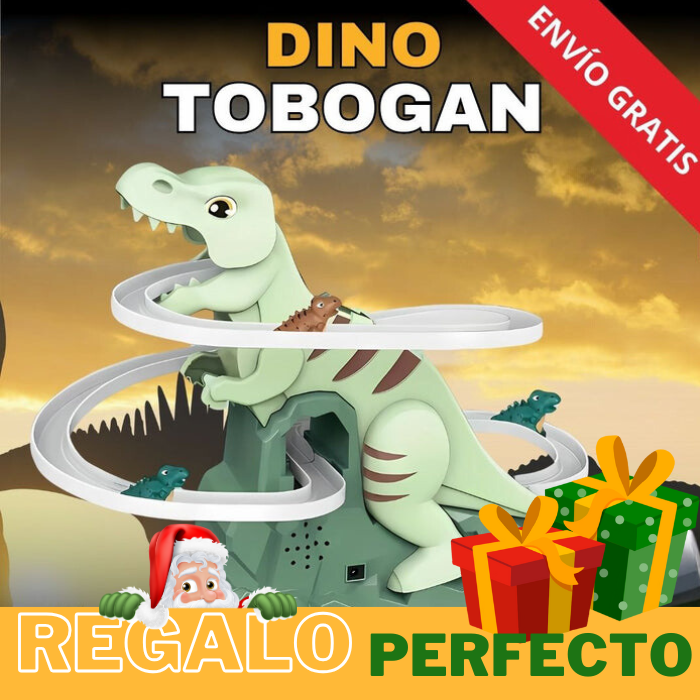 DINOTOBOGAN CON PISTA DESLIZANTE 🦖